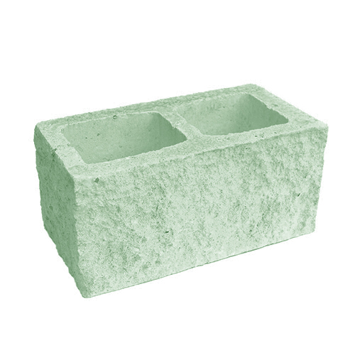 Сплитерный стеновой блок рядовой ССБР 39 зеленый