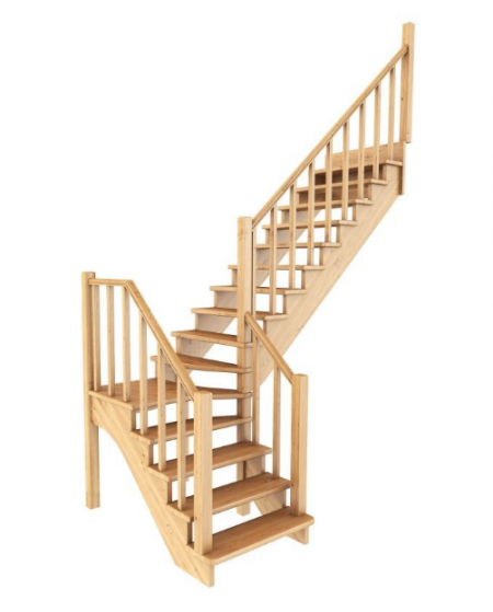 Лестница К-032м без подступенков П бук