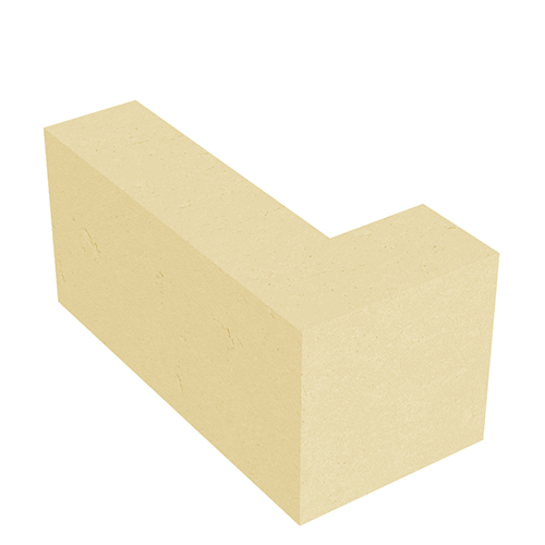 Сплитерный перегородочный Г-образный блок ССПГ 39 светло-коричневый