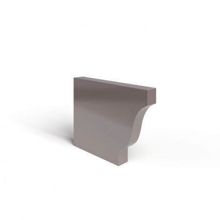 Заглушка желоба 120х86 левая полиэстер RAL8017