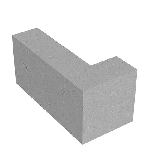 Перегородочный блок Г-образный ПБГ 39 серый