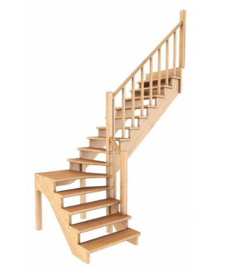 Лестница К-031м/2 без подступенков П бук