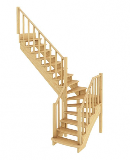 Лестница К-021м без подступенков Л бук