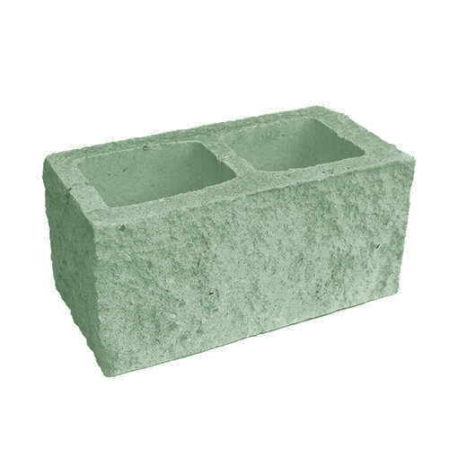 Сплитерный стеновой блок рядовой ССБР 39 салатный