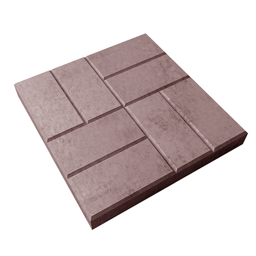 Тротуарная плитка Арт Альянс 8 кирпичей (шагрень) 400 х 400 х 40 Красный