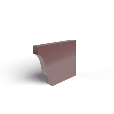 Заглушка желоба 120х86 правая полиэстер RAL3011