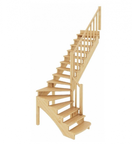 Лестница К-001м/4 без подступенков П бук