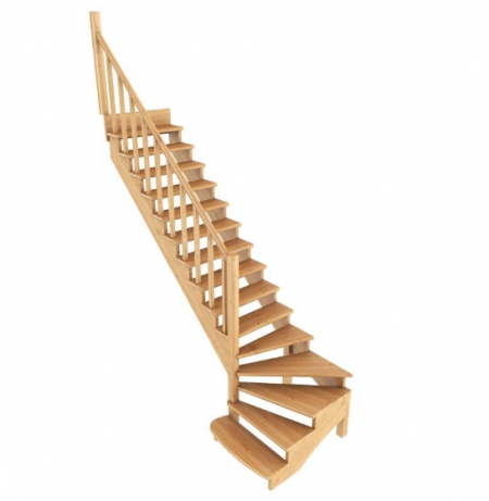 Лестница К-001м/8 без подступенков Л бук