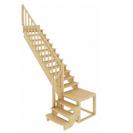 Лестница К-002м/1 без подступенков Л бук