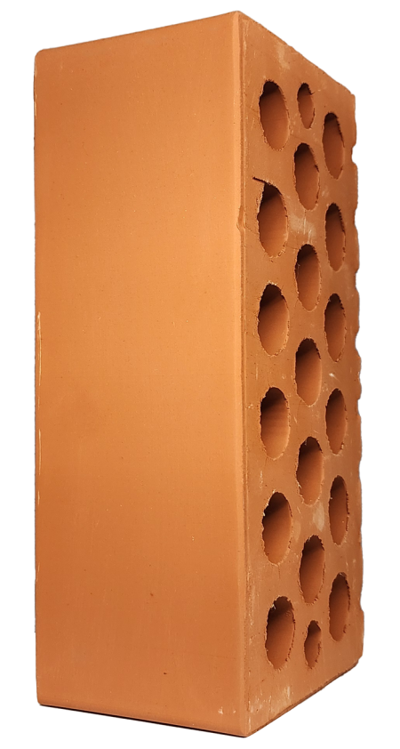 Ключищинский кирпич лицевой 1.4НФ персик гладкий