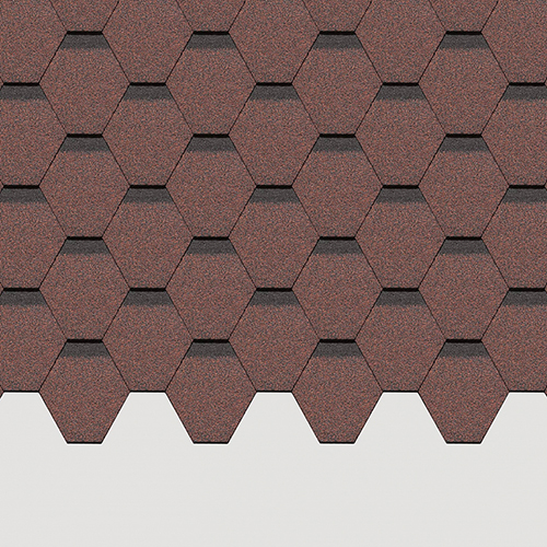 Гибкая черепица Docke Standart Сота Красный