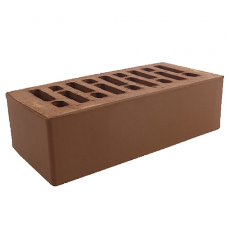 Кирпич лицевой Строма 1,4НФ коричневый гладкий