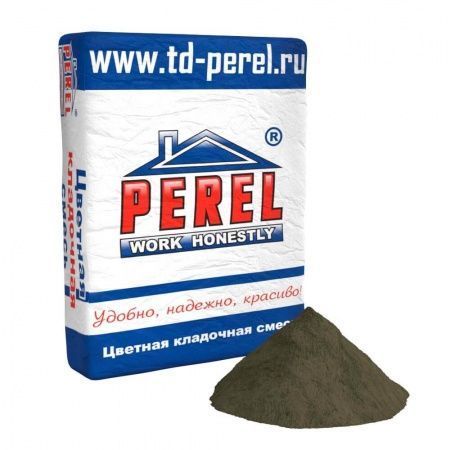 Смесь кладочная цветная Perel SL темно-серый 0015 50 кг