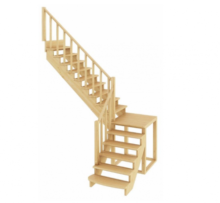 Лестница К-002м/3 без подступенков Л бук