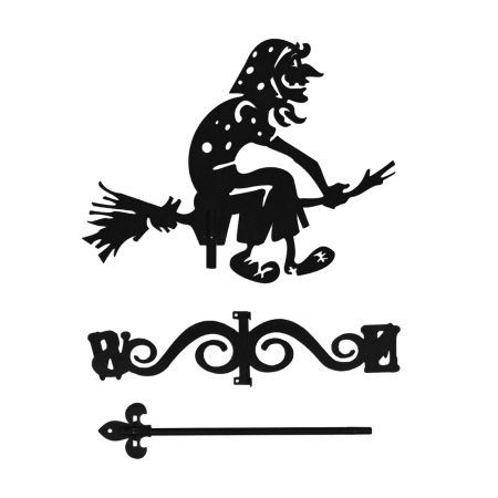 Флюгер большой "Баба-яга"