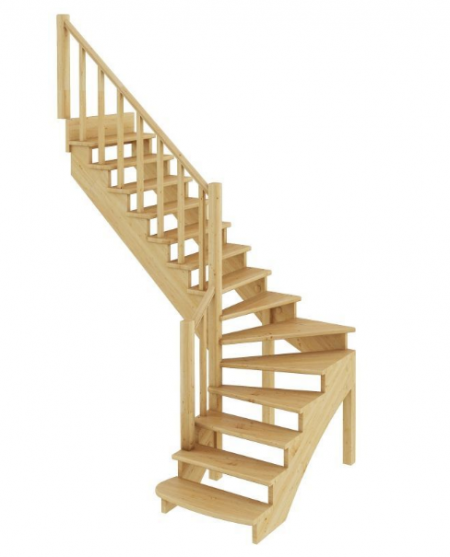 Лестница К-001м/2 без подступенков Л бук