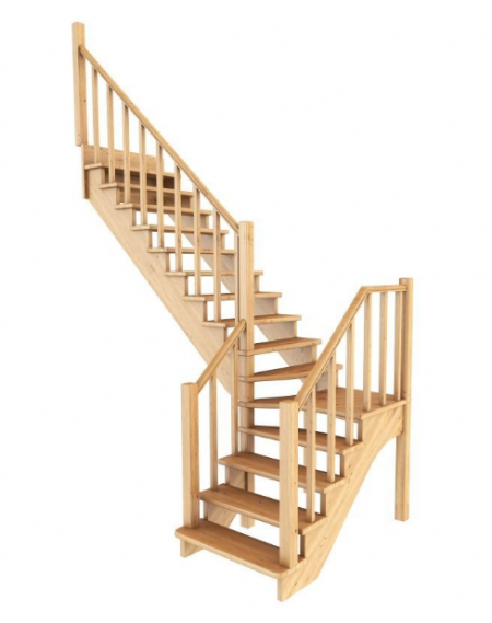 Лестница К-032м без подступенков Л бук