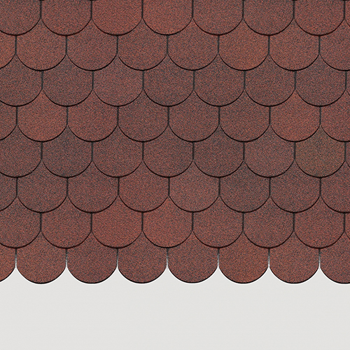 Гибкая черепица Docke Standart Кольчуга Красный