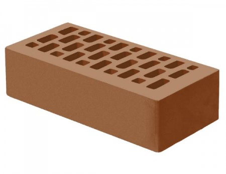 Голицынский кирпич лицевой 1НФ терракотовый гладкий