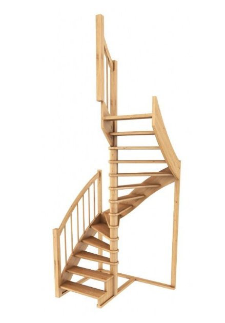Лестница К-005м/2 без подступенков П сосна