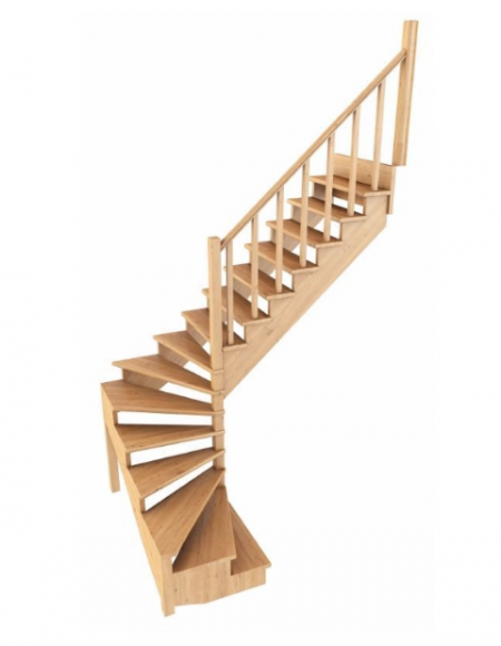 Лестница К-003м/5 без подступенков П дуб