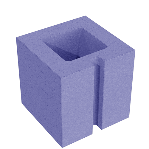 Стеновой полублок СБП 19 цветной