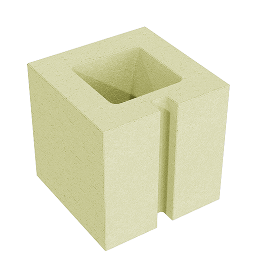 Стеновой полублок СБП 19 желтый на бц