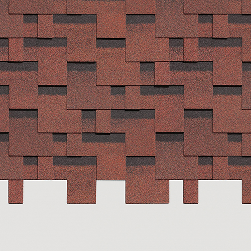 Гибкая черепица Docke Standart Тетрис Красный