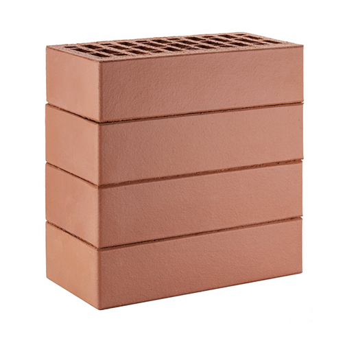 Кирпич ЛСР лицевой керамический пустотелый 1НФ темно-красный гладкий