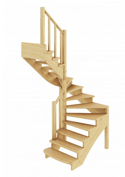 Лестница К-003м/2 без подступенков Л бук