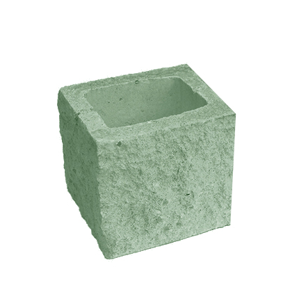 Сплитерный стеновой полублок рядовой ССБР 19 салатный