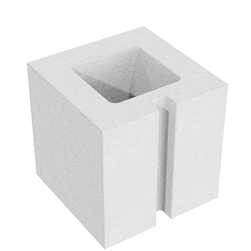 Стеновой полублок СБП 19 ярко-белый