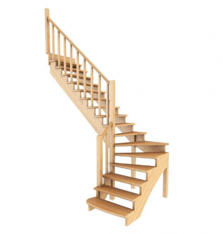 Лестница К-001м/6 без подступенков Л дуб