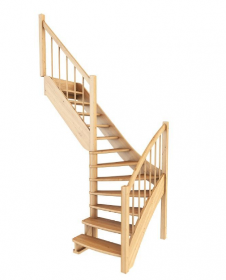 Лестница ЛС-09м/2 без подступенков Л бук