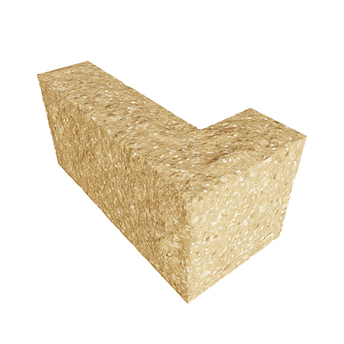 Сплитерный перегородочный Г-образный блок ССПГ 39 светло-коричневый с мраморной крошкой