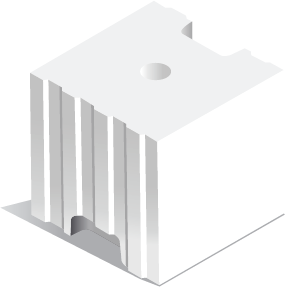 Блок силикатный полнотелый стеновой Novoblock Новоблок 250х250х250