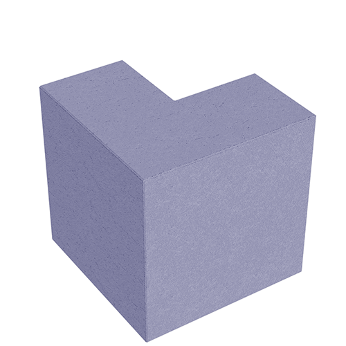 Перегородочный полублок Г-образный ПБГ 19 цветной