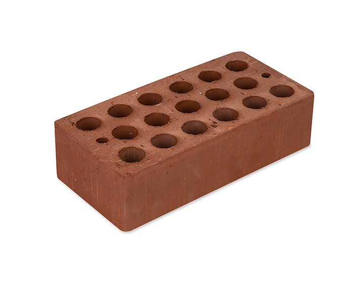 Высокопустотный рядовой кирпич красный 1НФ