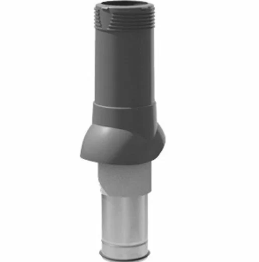 Вентиляционный выход изолированный Технониколь D125/160 H=700 мм серый