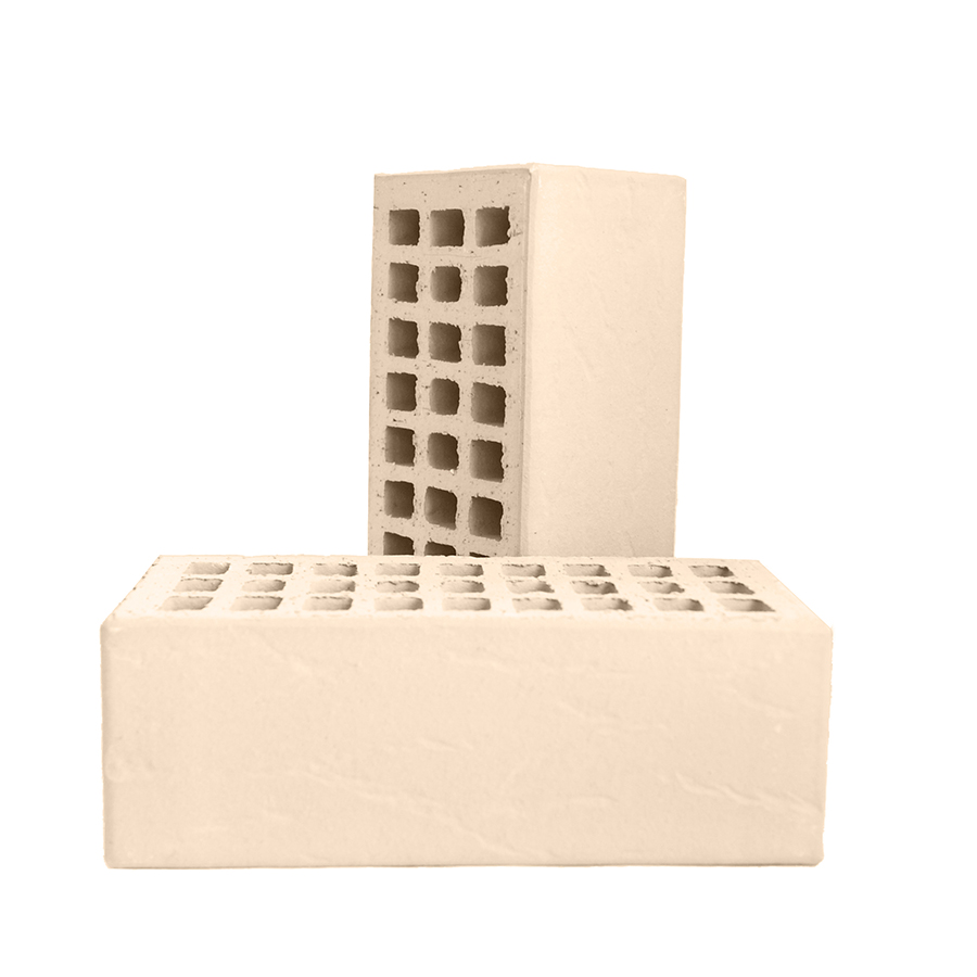 Ревдинский кирпич лицевой пустотелый 1.4НФ сливки кора дерева, оттенок А