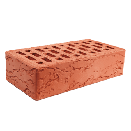 Кирпич лицевой пустотелый Норский 1НФ красный рифленый
