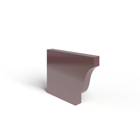 Заглушка желоба 120х86 левая полиэстер RAL3011