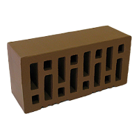 Починковский кирпич лицевой коричневый гладкий 1,4НФ