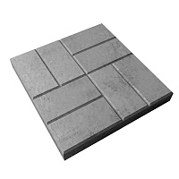 Тротуарная плитка Арт Альянс 8 кирпичей (шагрень) 400 х 400 х 40 Серый