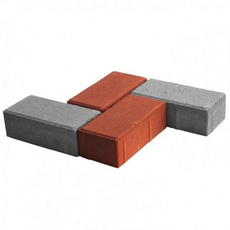 Брусчатка вибропресс Евроблок Кирпичик 200 х 100 х 40 Серый
